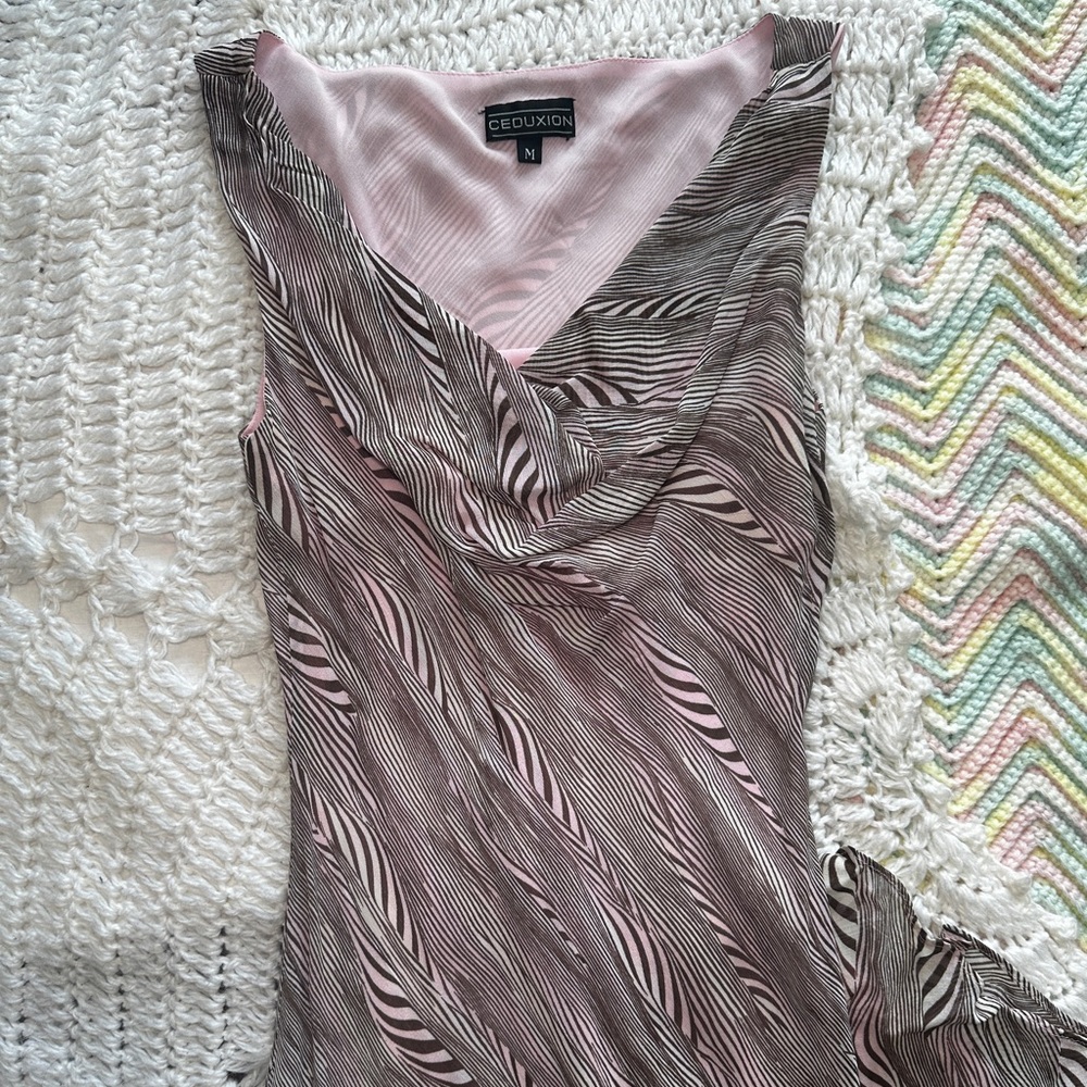 Vintage Zebra Print Dress